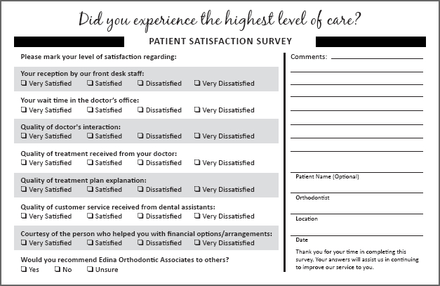 Comment Card